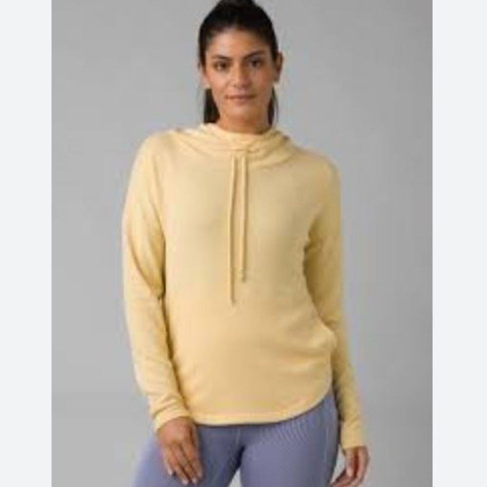 PRANA Foresta Top Hoodie Yellow Size Medium - Picture 1 of 8